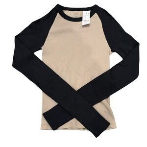 NWT JOHN GALT Bella Long Sleeve Color Block Top